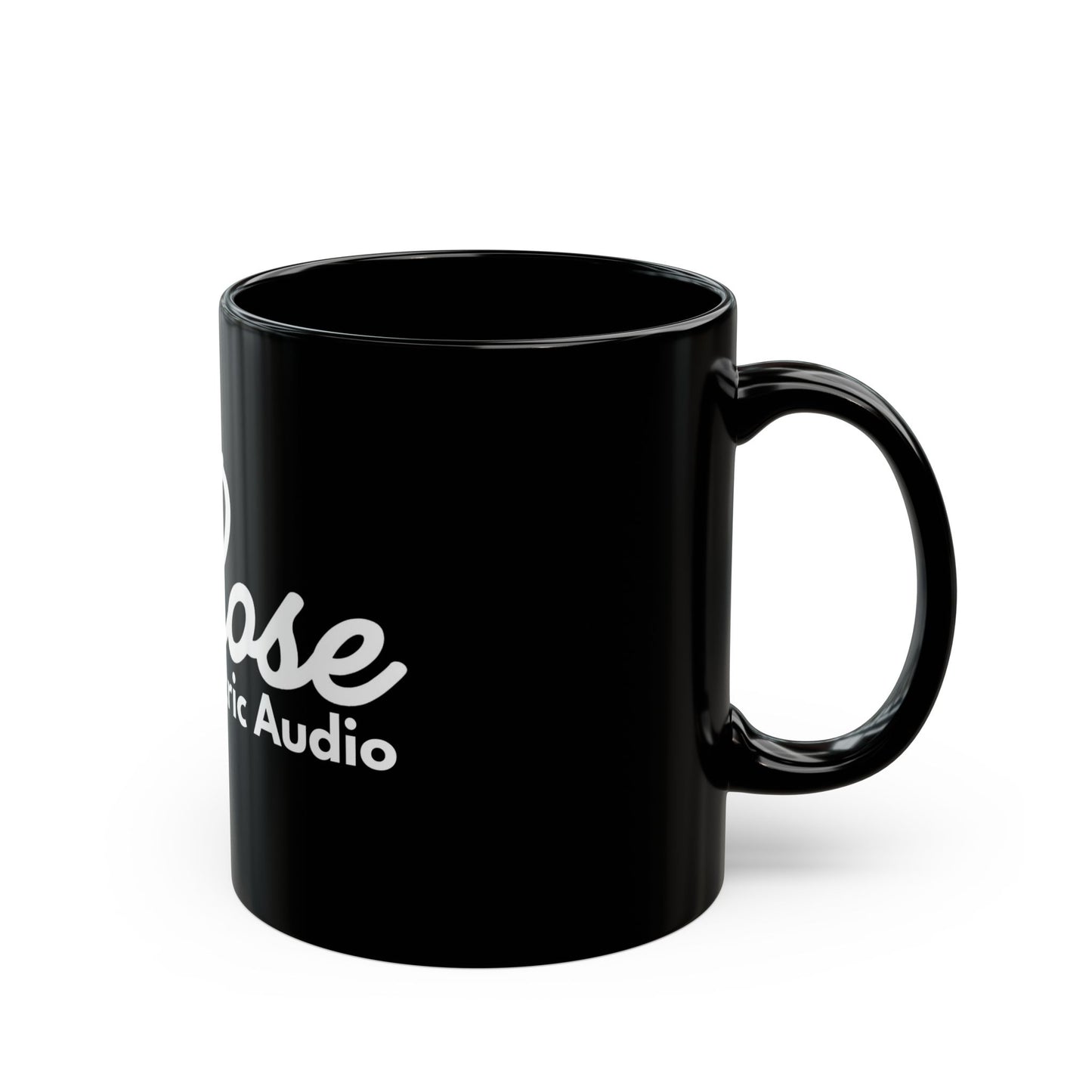 Rose Electric Audio Black Mug - Perfect Gift for Music Lovers & Coffee Enthusiasts