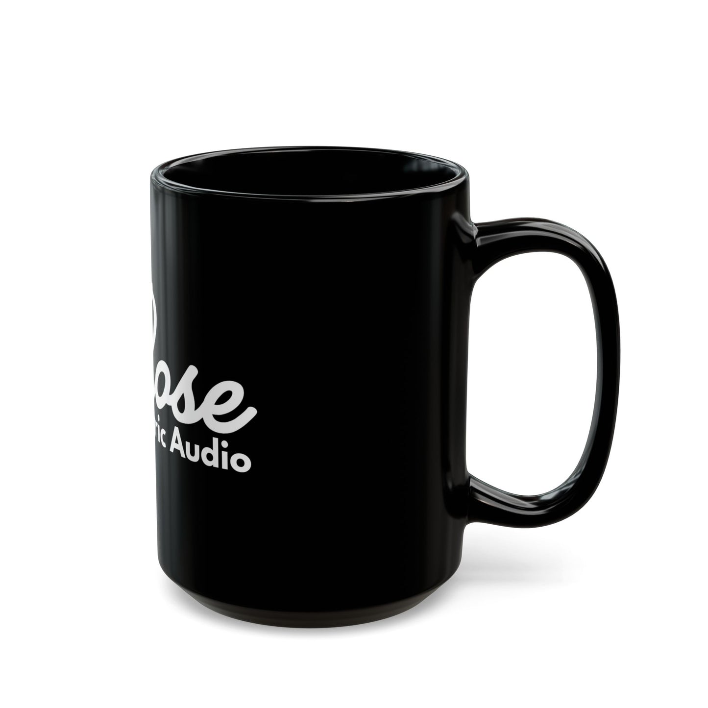Rose Electric Audio Black Mug - Perfect Gift for Music Lovers & Coffee Enthusiasts