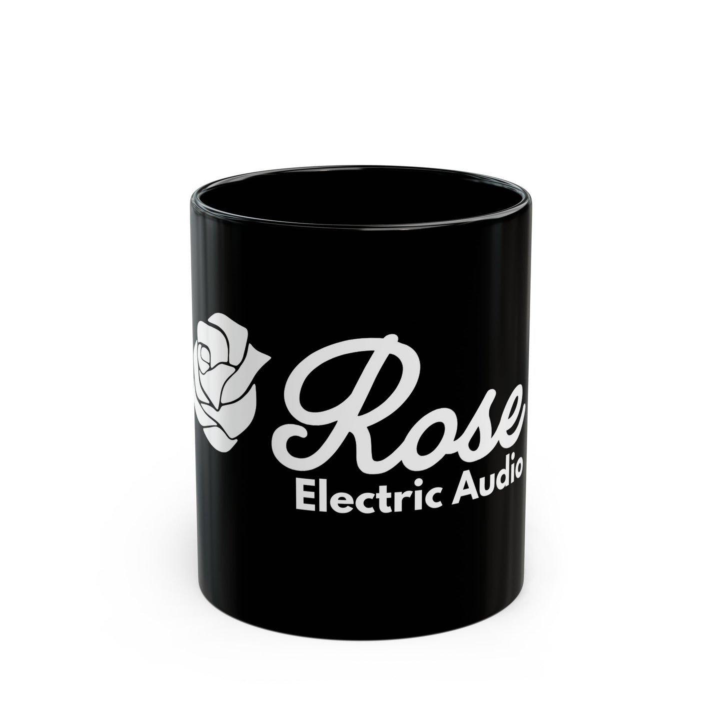 Rose Electric Audio Black Mug - Perfect Gift for Music Lovers & Coffee Enthusiasts