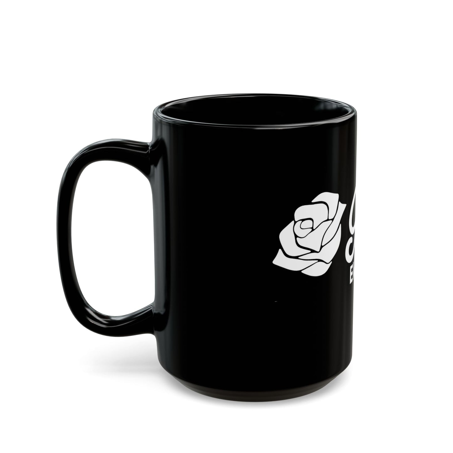 Rose Electric Audio Black Mug - Perfect Gift for Music Lovers & Coffee Enthusiasts