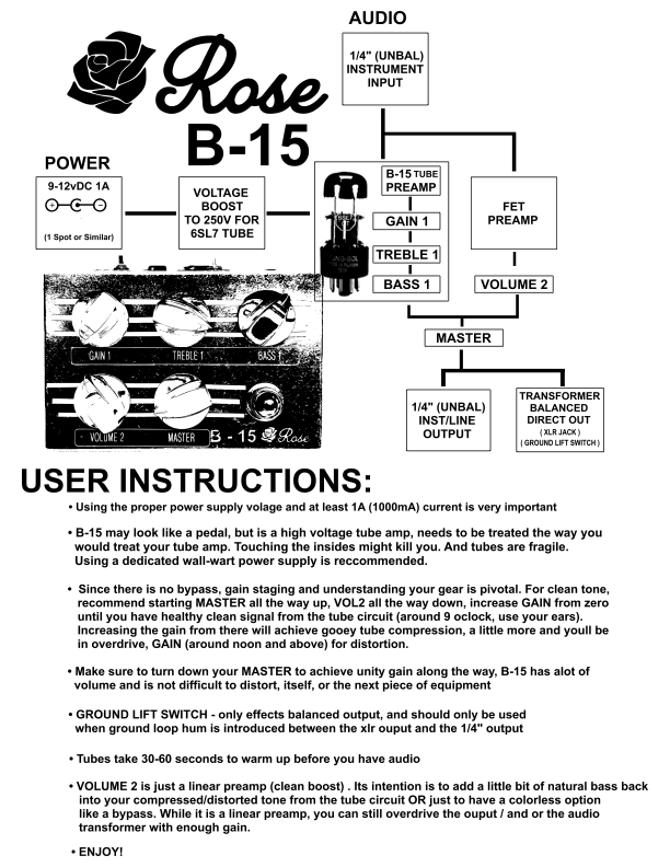B-15 Tube Preamp / Direct Box