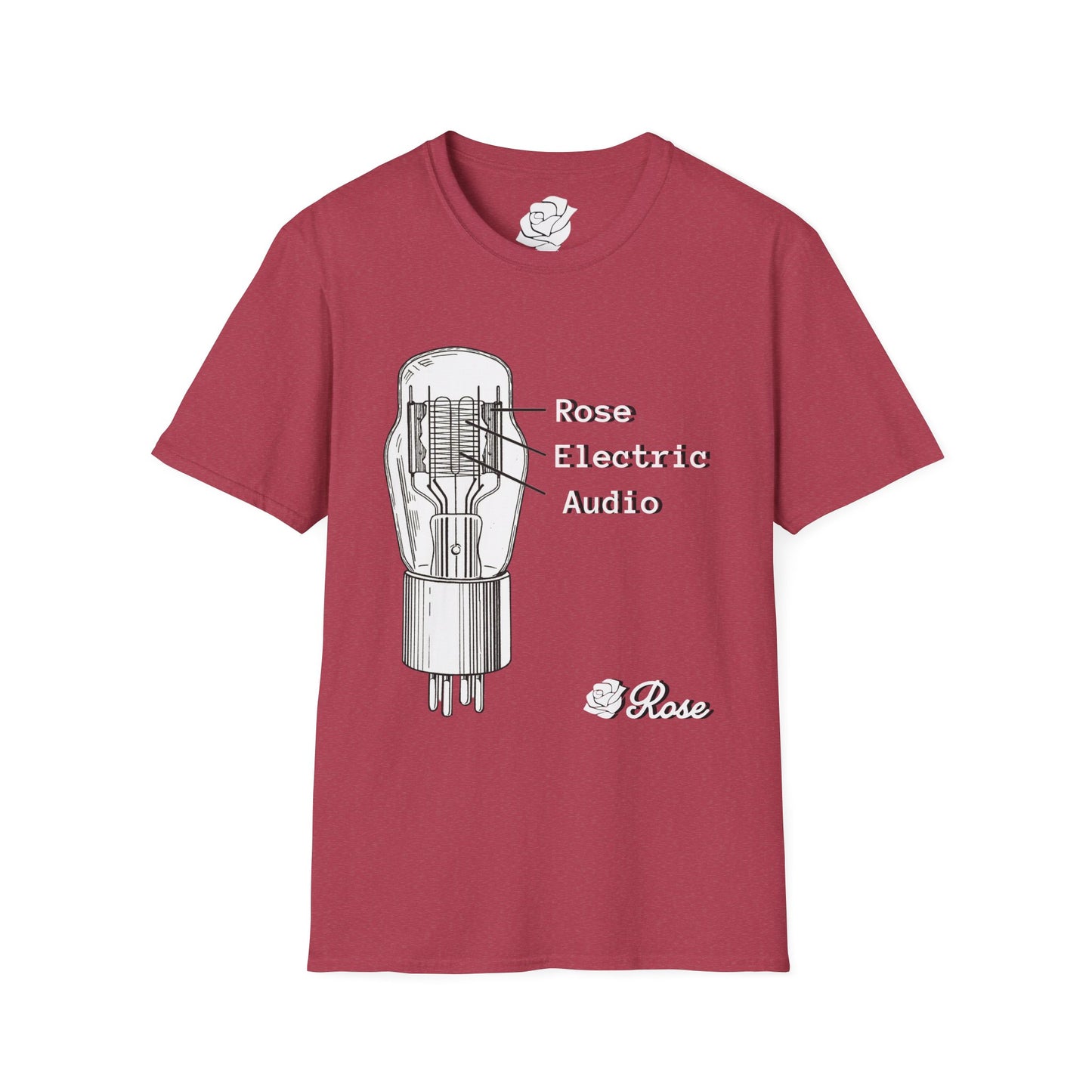Vacuum Tube Datasheet - Uni-Sex Soft Tee T Shirt - Rose Electric Audio