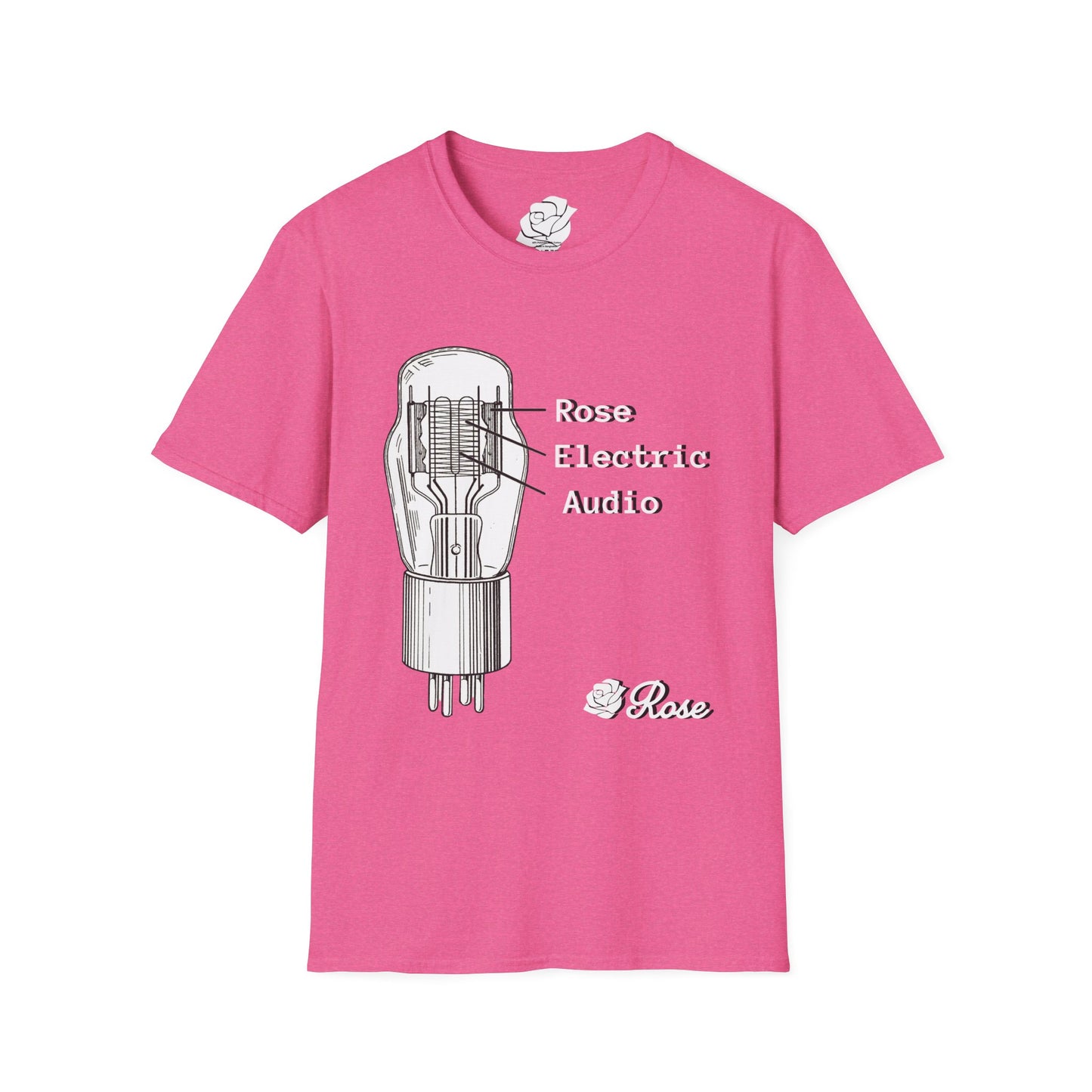 Vacuum Tube Datasheet - Uni-Sex Soft Tee T Shirt - Rose Electric Audio