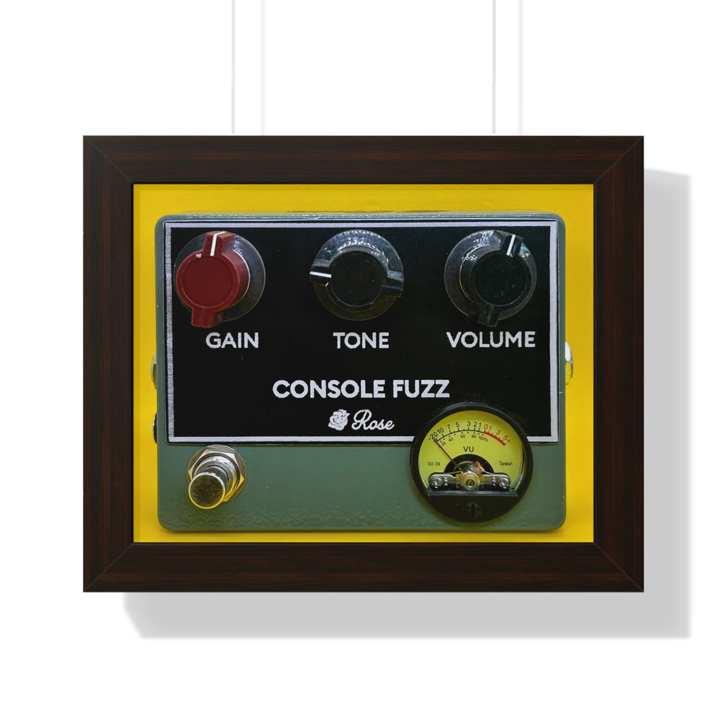 Retro Console Fuzz Framed Art Print, Music Decor, Gifts for Musicians, Vintage Aesthetic Wall Art, Home Studio Decor, Funky Music Gift