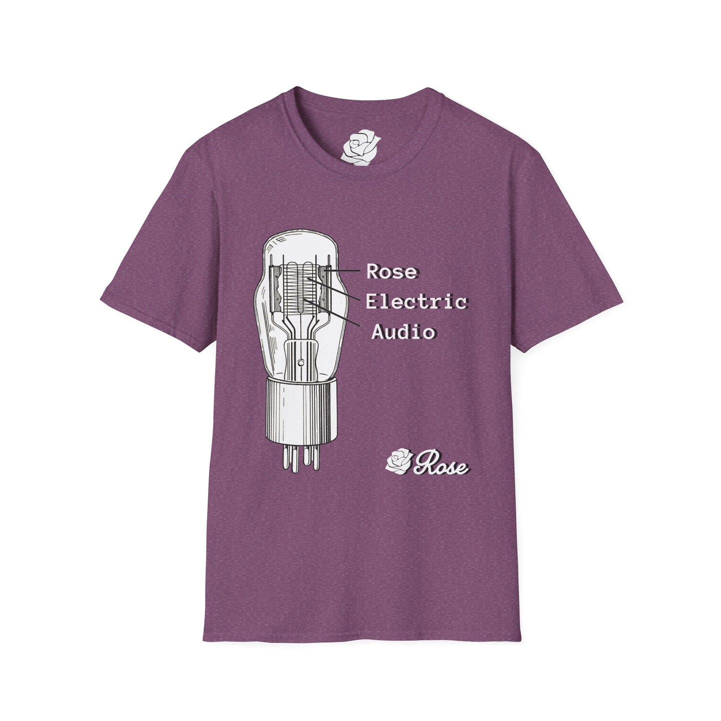 Vacuum Tube Datasheet - Uni-Sex Soft Tee T Shirt - Rose Electric Audio