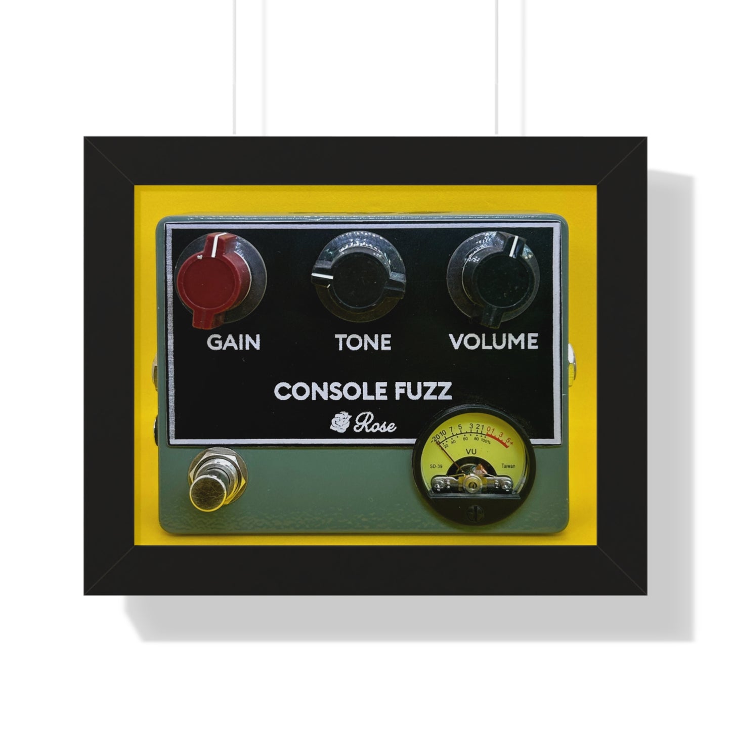 Retro Console Fuzz Framed Art Print, Music Decor, Gifts for Musicians, Vintage Aesthetic Wall Art, Home Studio Decor, Funky Music Gift