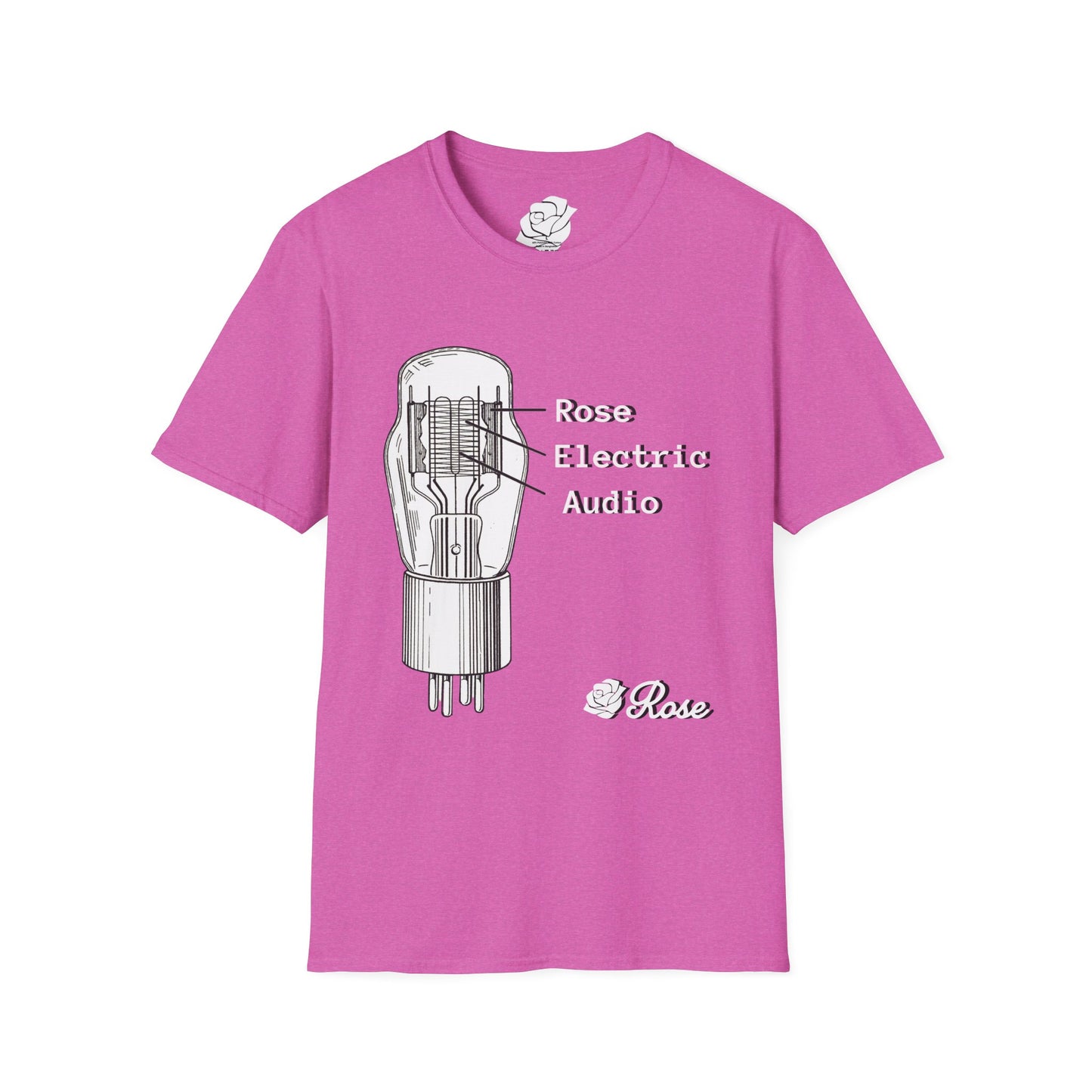 Vacuum Tube Datasheet - Uni-Sex Soft Tee T Shirt - Rose Electric Audio