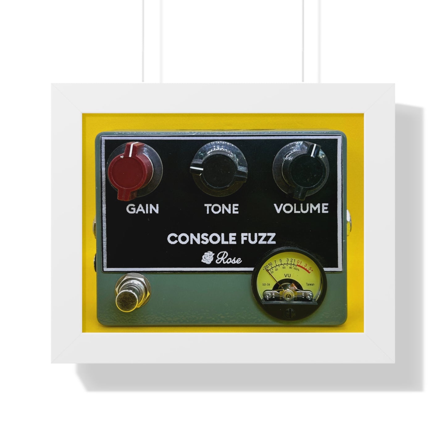 Retro Console Fuzz Framed Art Print, Music Decor, Gifts for Musicians, Vintage Aesthetic Wall Art, Home Studio Decor, Funky Music Gift